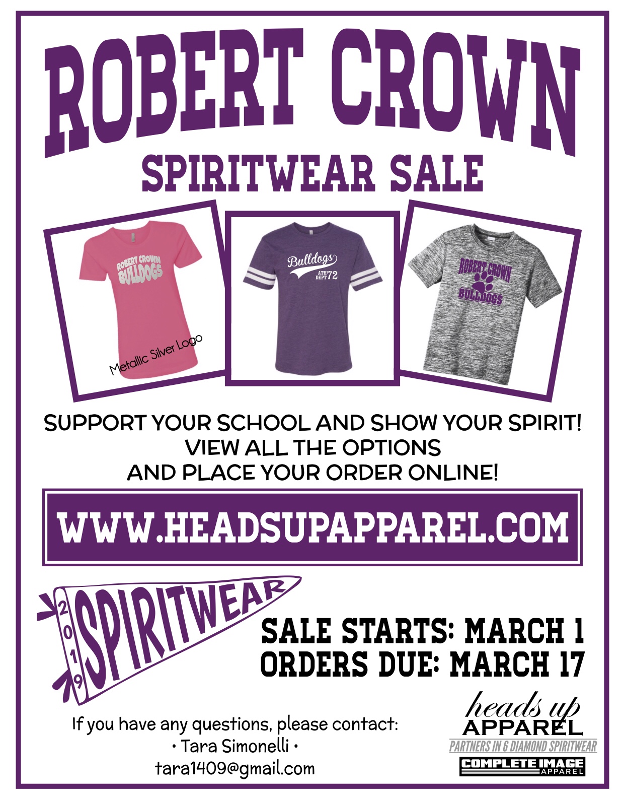 Robert Crown School PTO » Spirit Wear Spring Sale