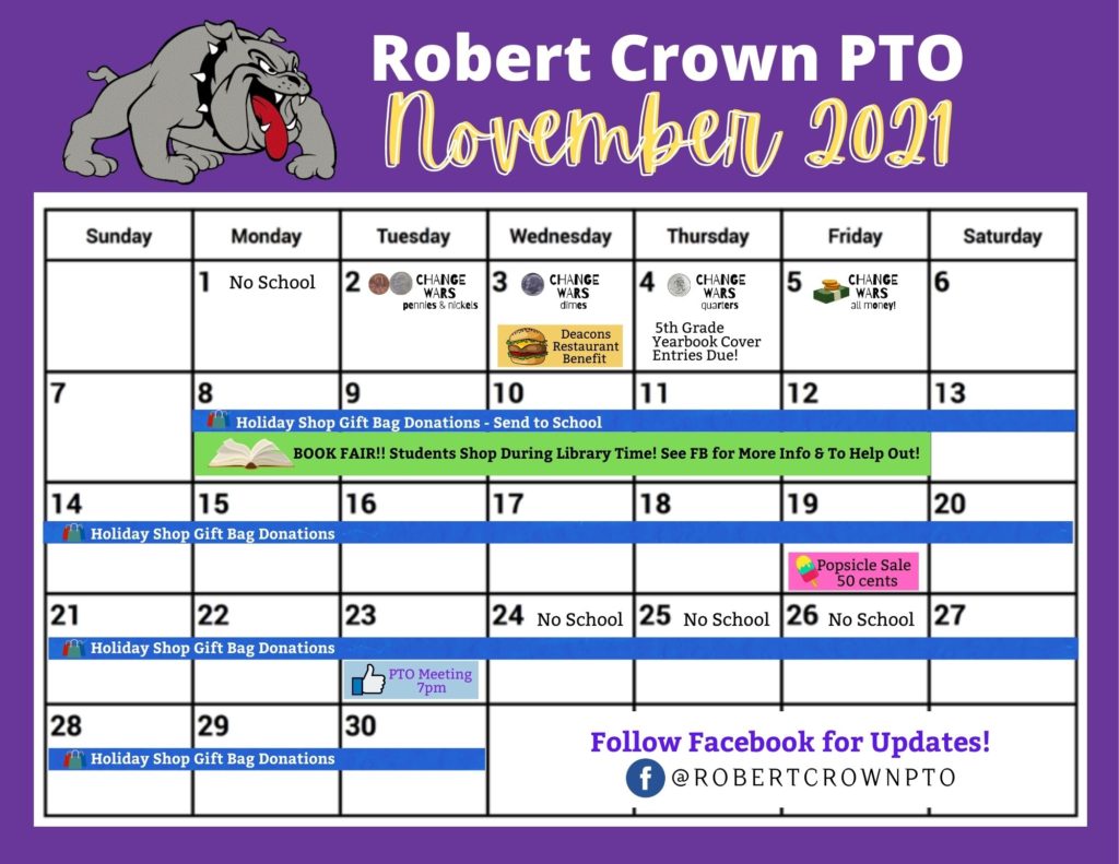 Robert Crown School PTO » November Calendar